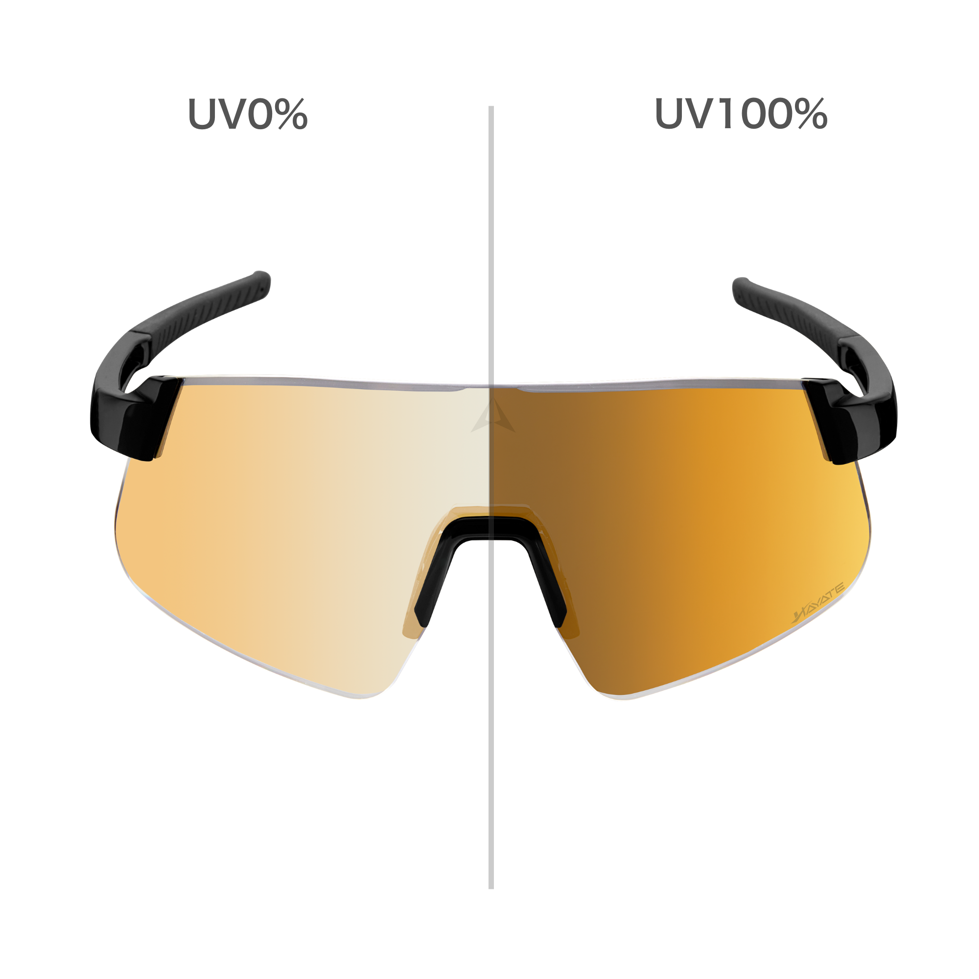 ALTALIST HAYATE R2 (Glossy Black Temple/Gold Mirror Photochromic