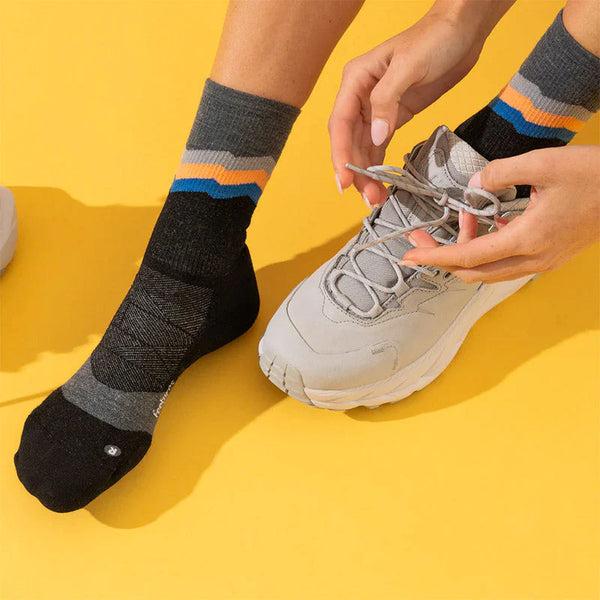 Feetures｜MERINO10 MAX CUSHION MINI CREW (Switchback Charcoal)