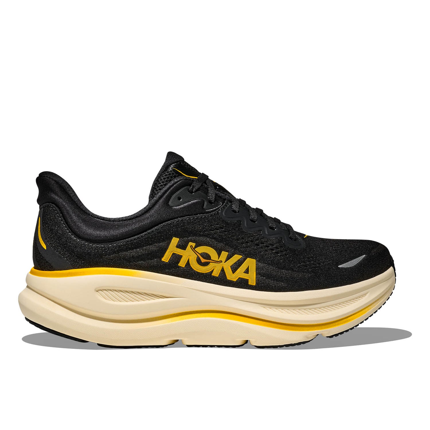 HOKA BONDI 9 (MENS) CARBON BLACK / YELLOW GOLD – Runtrip Store