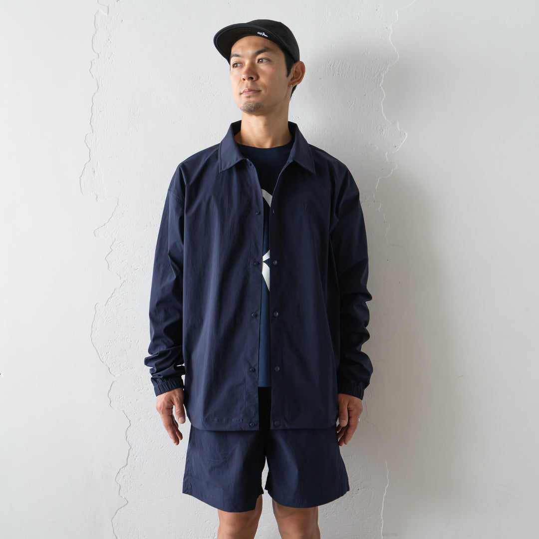 Rt Logo Coach Jacket (Navy) – Runtrip Store
