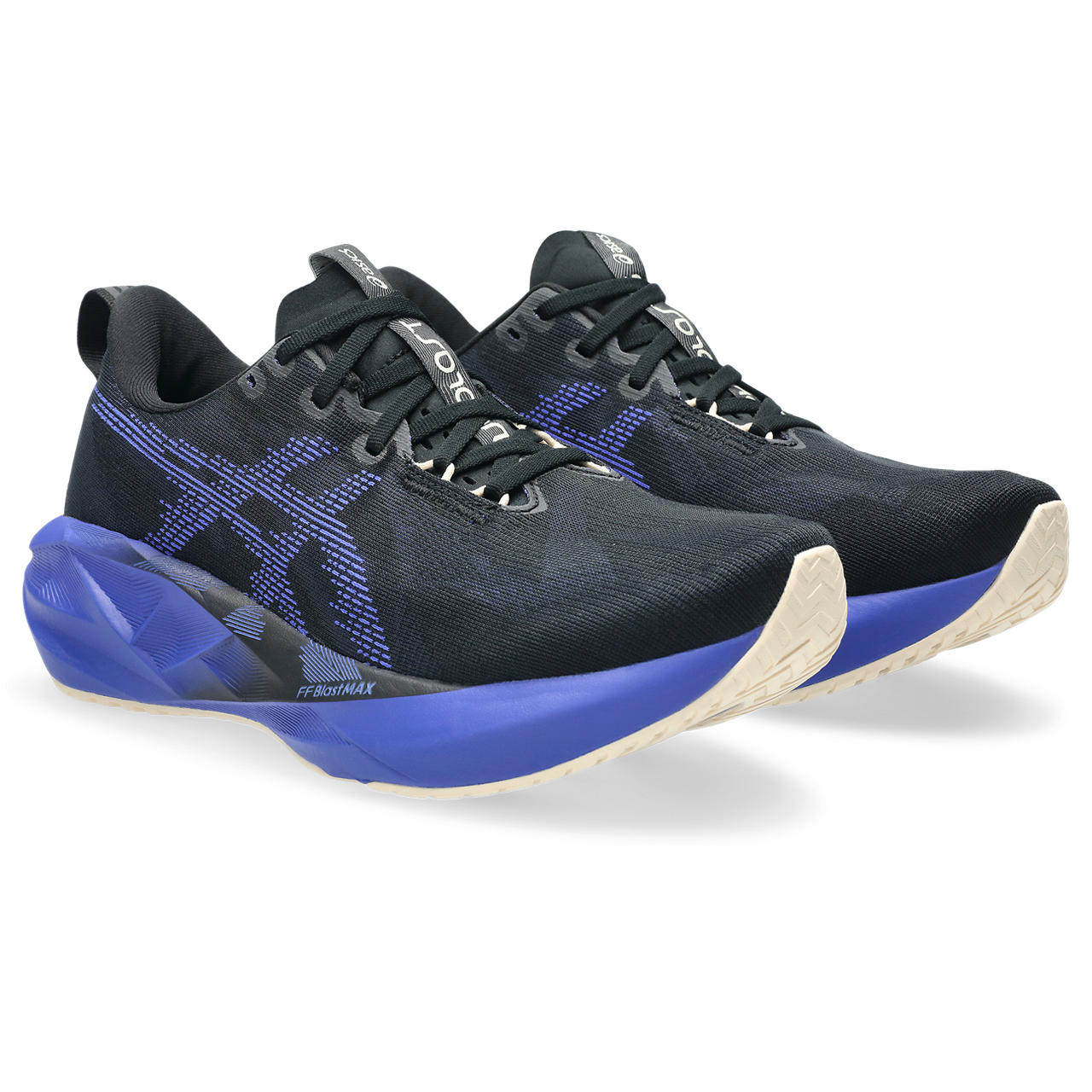 asics NOVABLAST 5 WIDE (Men's) BLACK/COBALT BURST