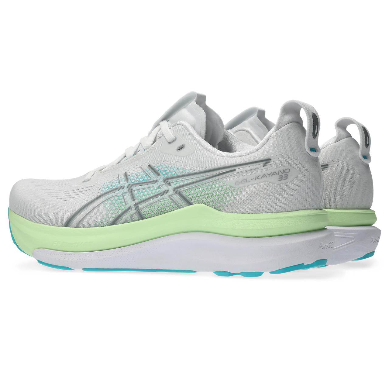 asics GEL-KAYANO 33 (Men's) WHITE/ENERGY AQUA