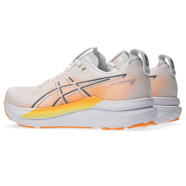 GEL-KAYANO 33 (Men's) WHITE/STADIUM ORANGE