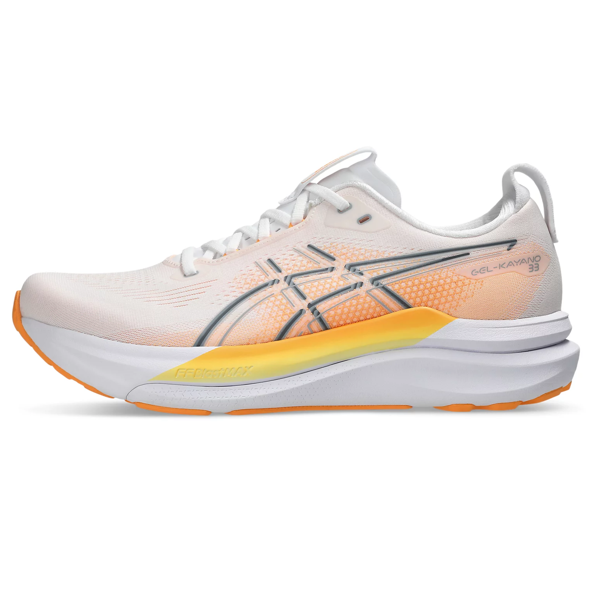 GEL-KAYANO 33 (Men's) WHITE/STADIUM ORANGE