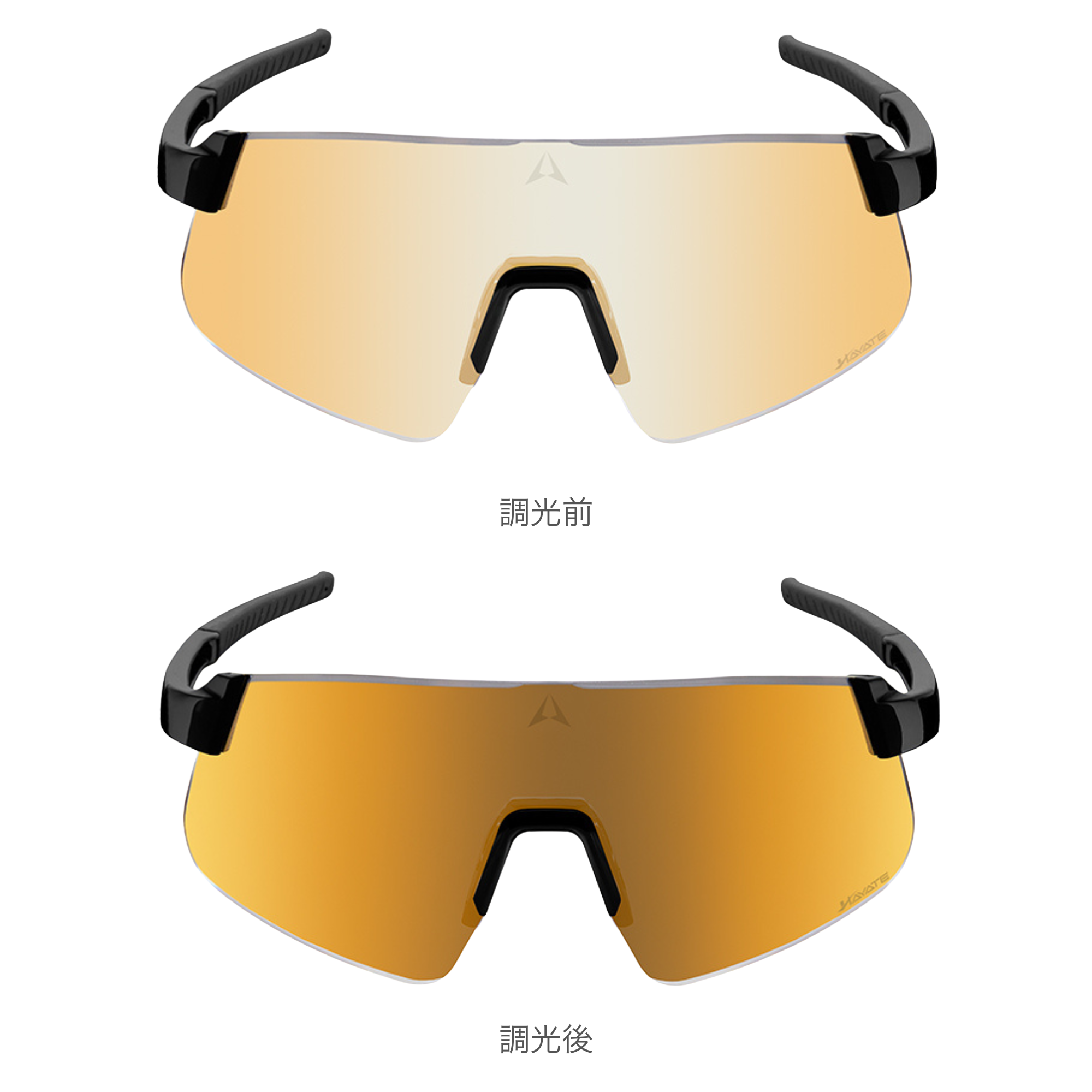 ALTALIST HAYATE R2 (Glossy Black Temple/Gold Mirror Photochromic & VIV20 Lens)