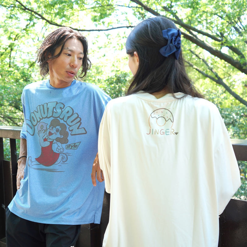 Style | I LOVE DONUTS RUNNING TEE by JINGER (Blue)