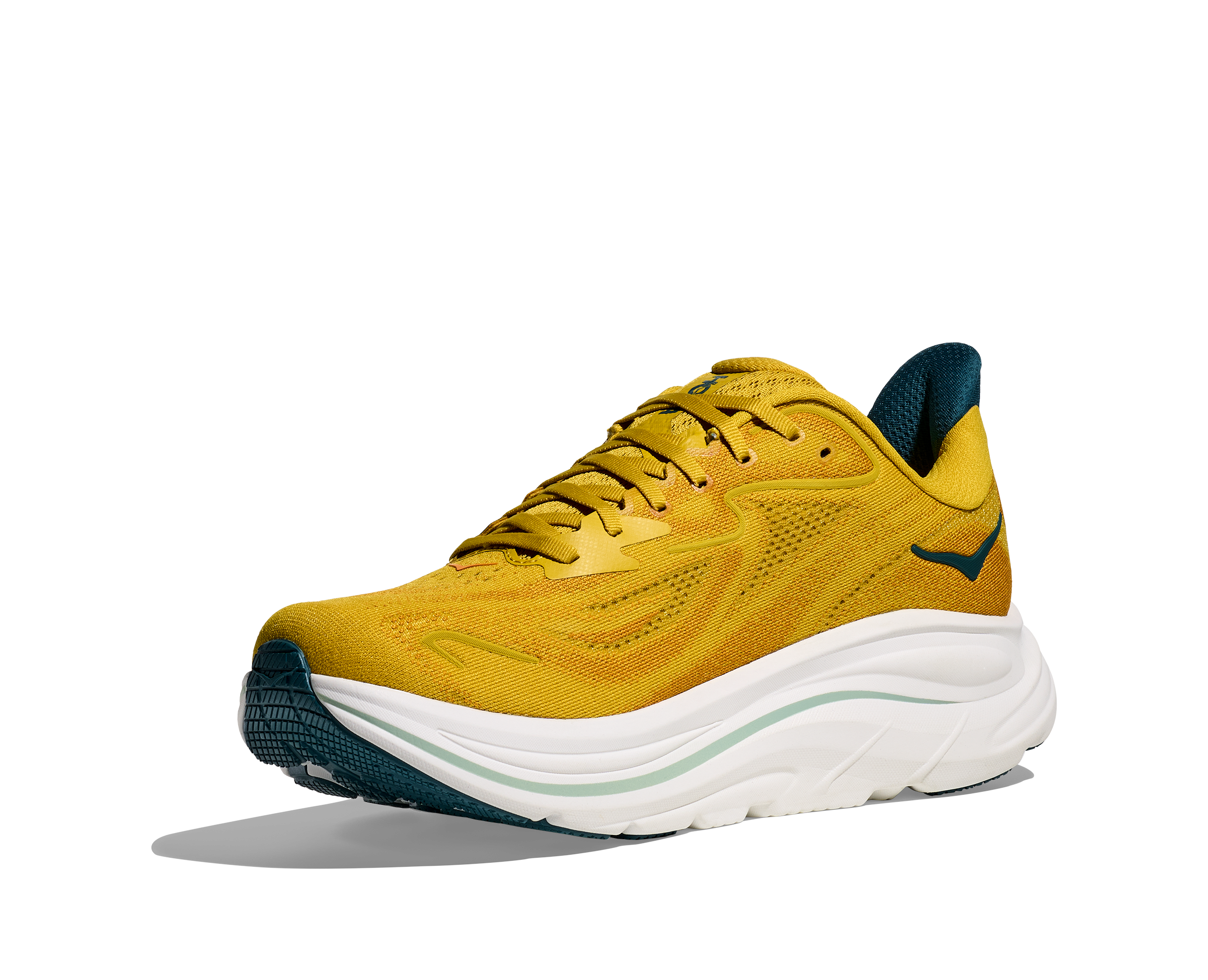 HOKA CLIFTON 10 (MENS) YELLOW GOLD / TIDAL WAVE