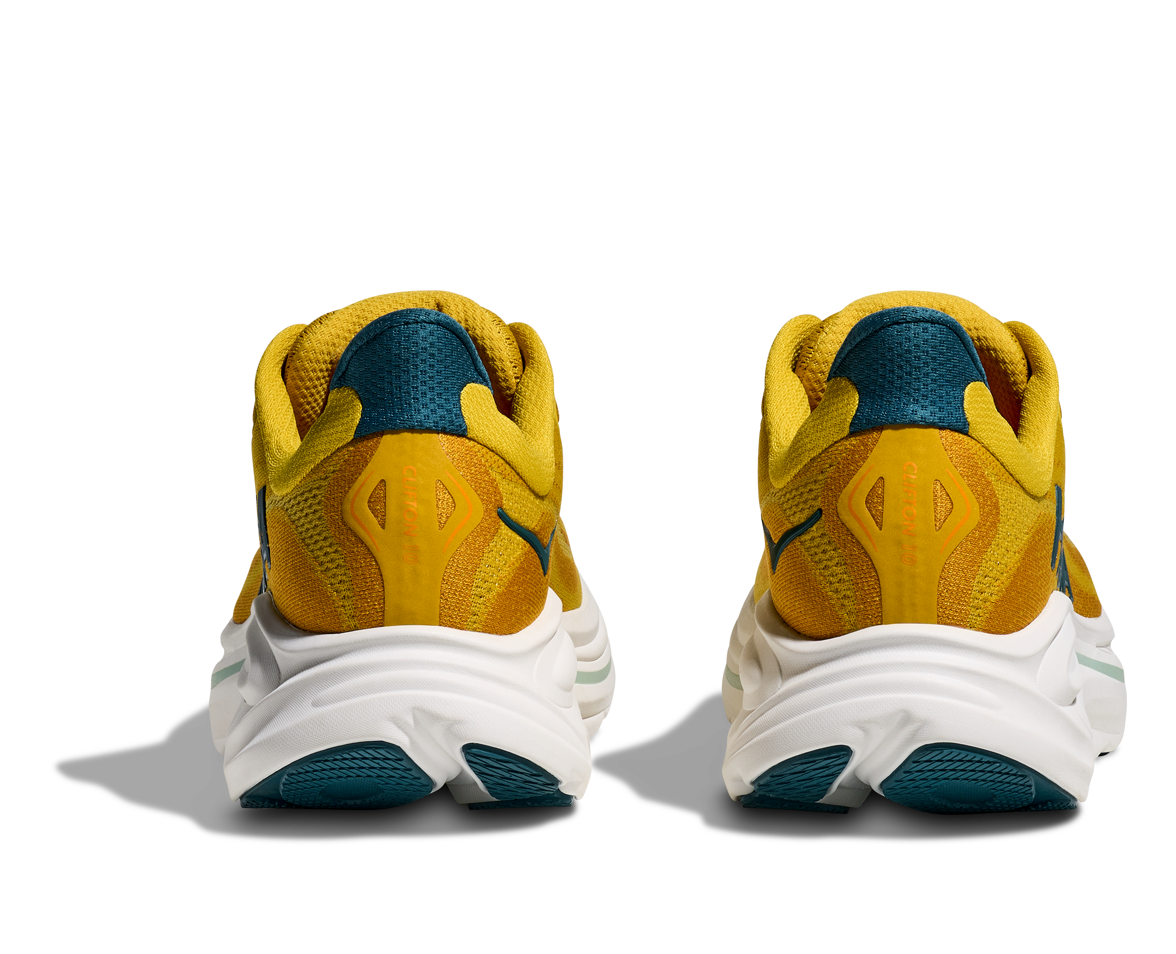 HOKA CLIFTON 10 (MENS) YELLOW GOLD / TIDAL WAVE