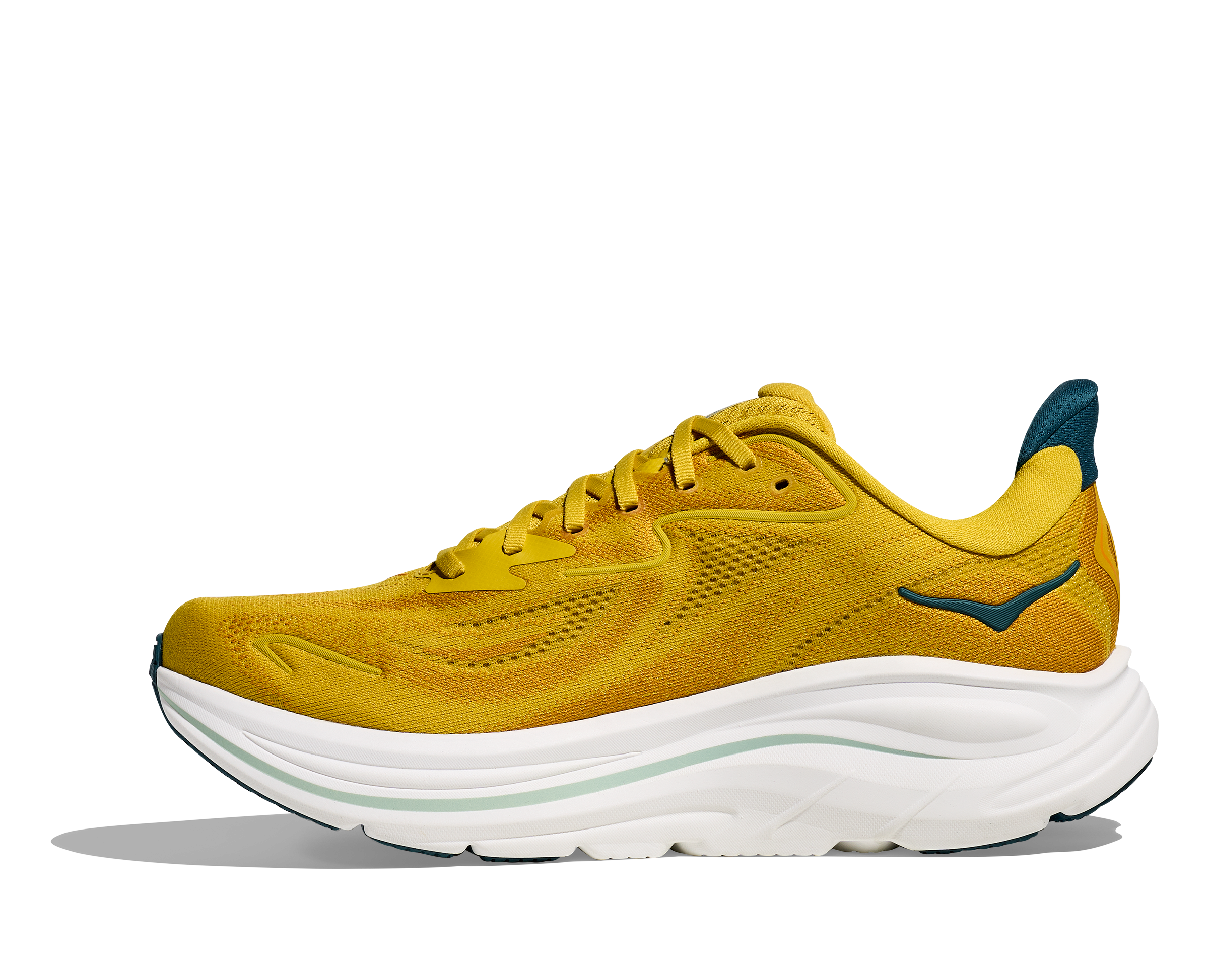 HOKA CLIFTON 10 (MENS) YELLOW GOLD / TIDAL WAVE