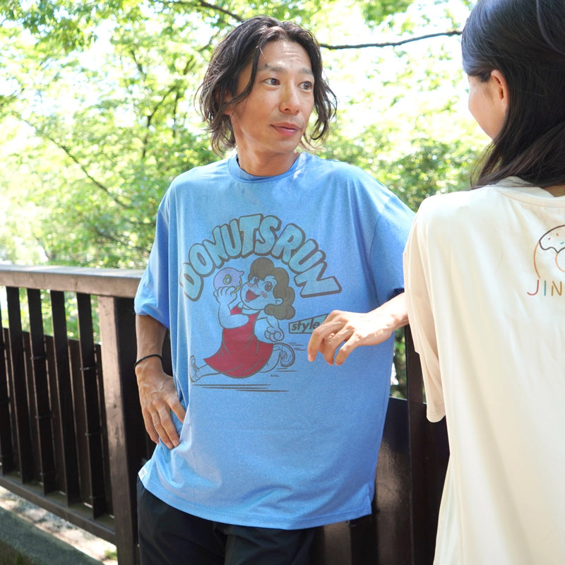 Style | I LOVE DONUTS RUNNING TEE by JINGER (Blue)