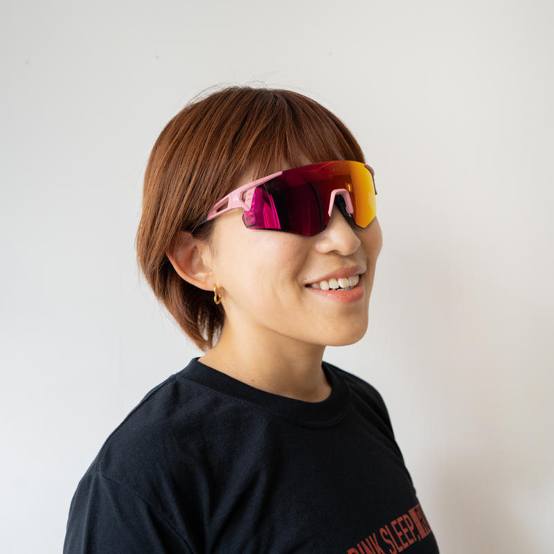 ALTALIST HAYATE R1 (Smoky Pink Frame / Dark Red Mirror Lens)