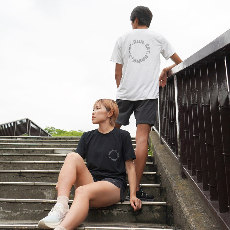 EAT DRINK SLEEP RUN / Circle Logo Tee (Black)