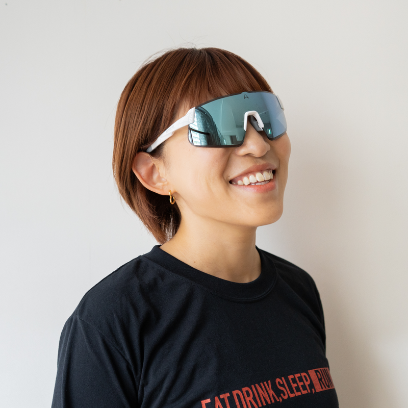 ALTALIST HAYATE R2 (Glossy White Temple / Blue Mirror VIV20 Lens)