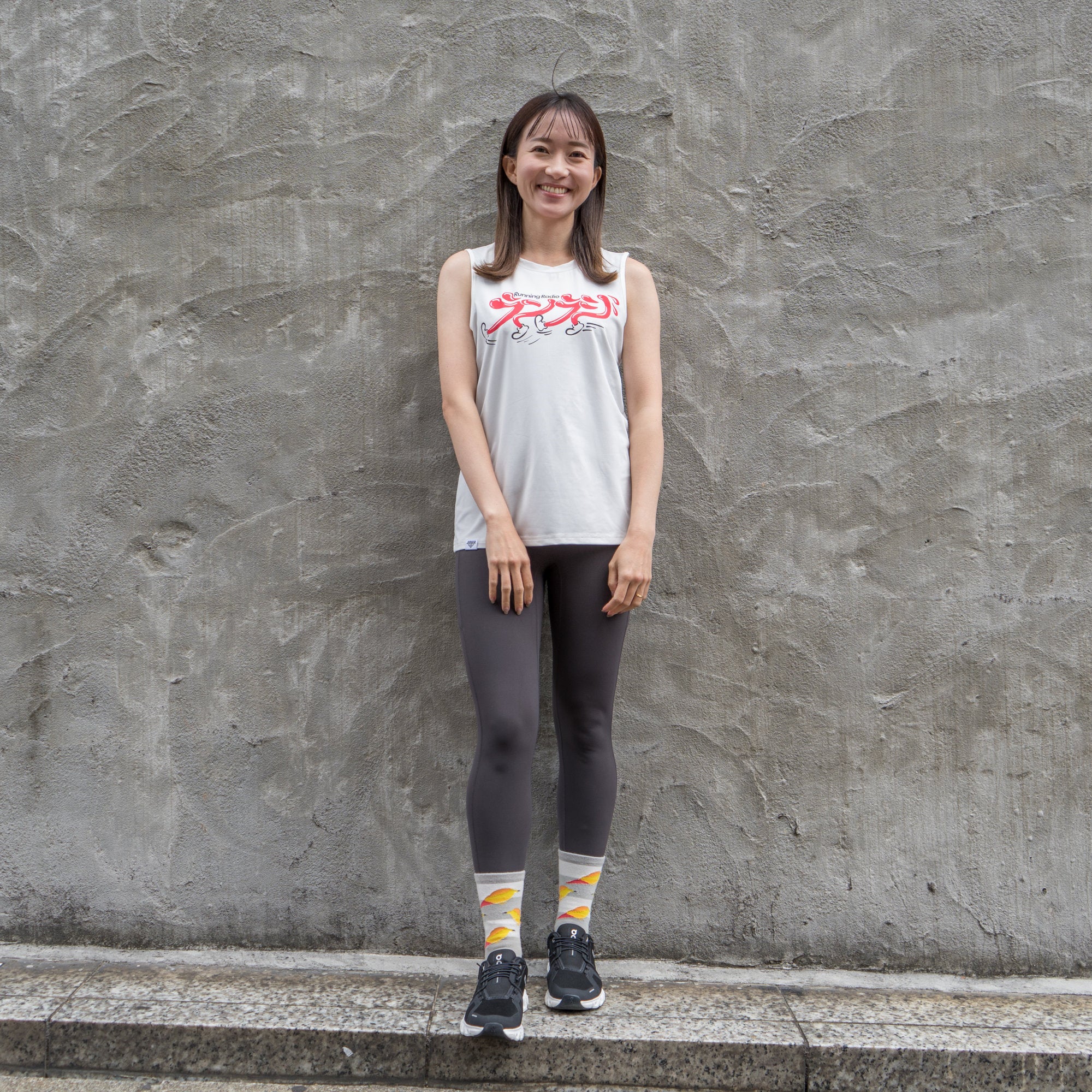 【予約商品】ランラジ × JINGER Racing Tank (White / Women’s)