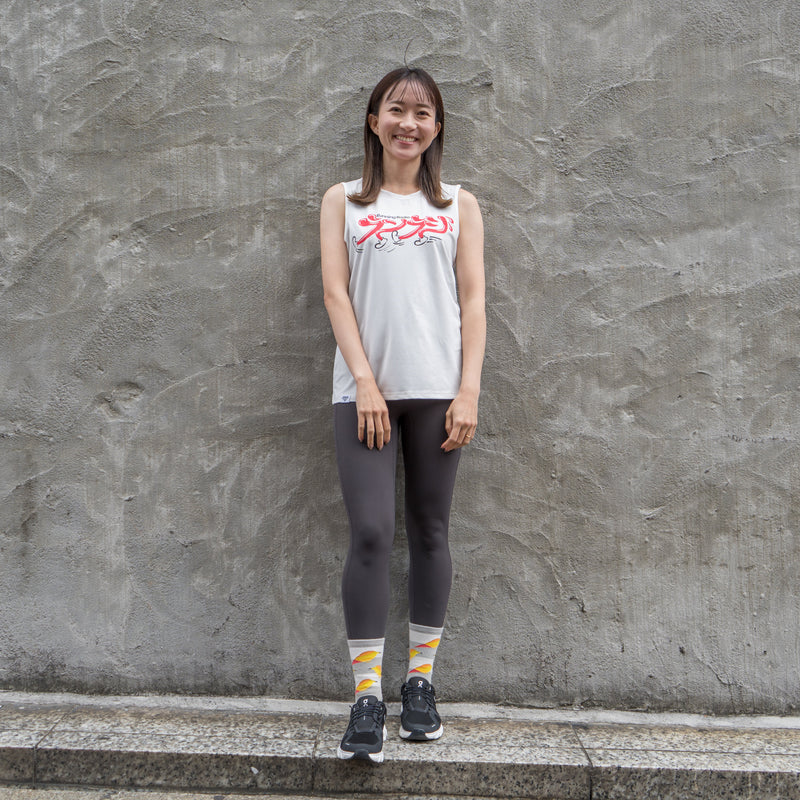 【予約商品】ランラジ × JINGER Racing Tank (White / Women’s)