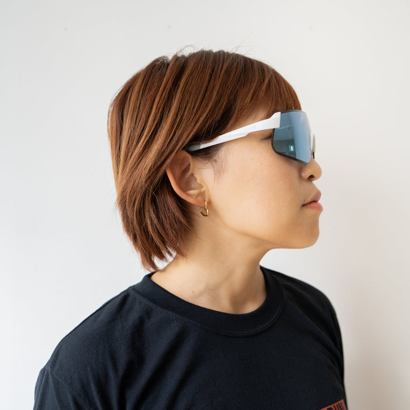 ALTALIST HAYATE R2 (Glossy White Temple / Blue Mirror VIV20 Lens)