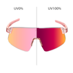 Glossy Clear Pink Temple/Red Mirror Photochromic & VIV20 Lens