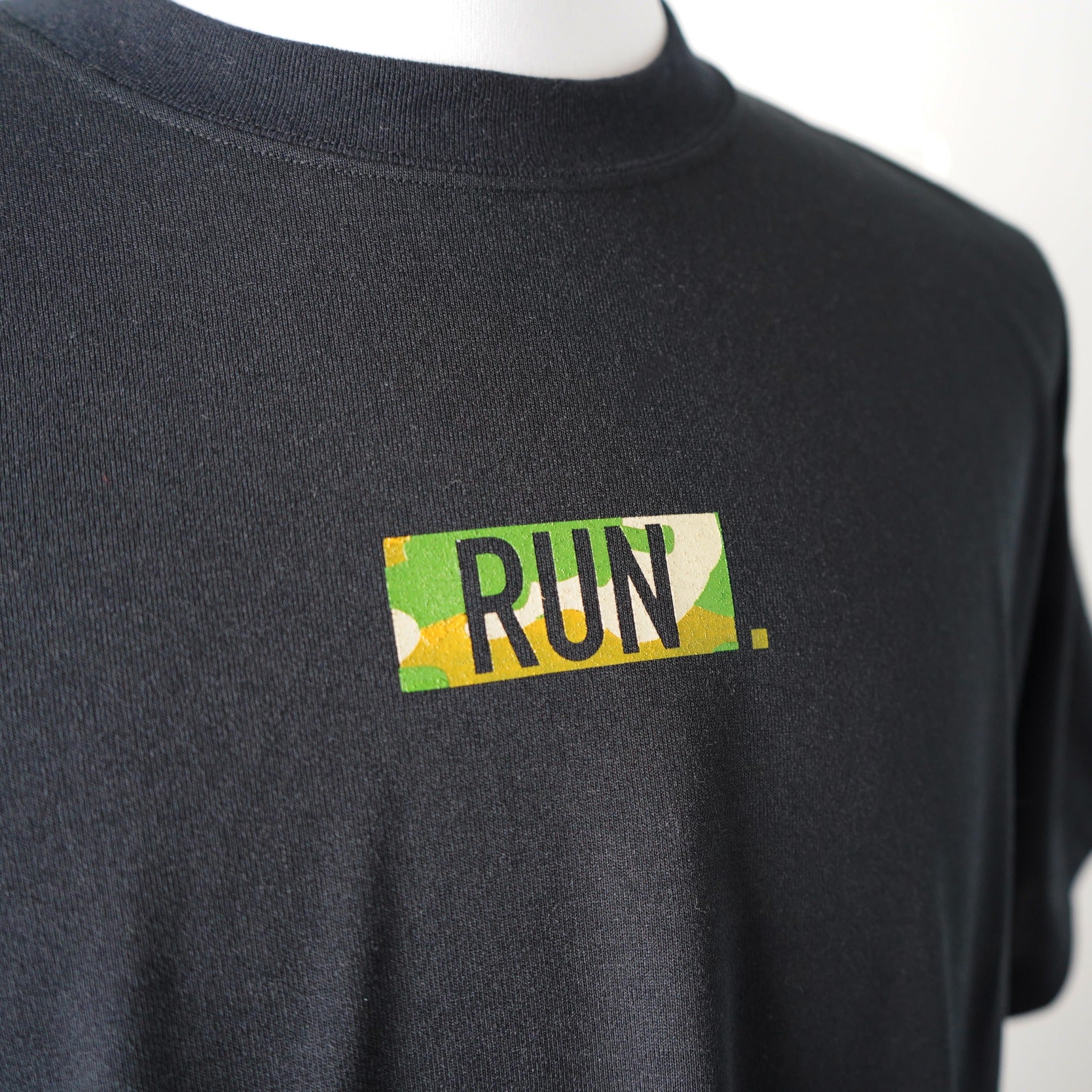 EAT DRINK SLEEP RUN / “STREET” RUN. HEAVY WEIGHT Tee Limited "Camouflage" Edition (Black)