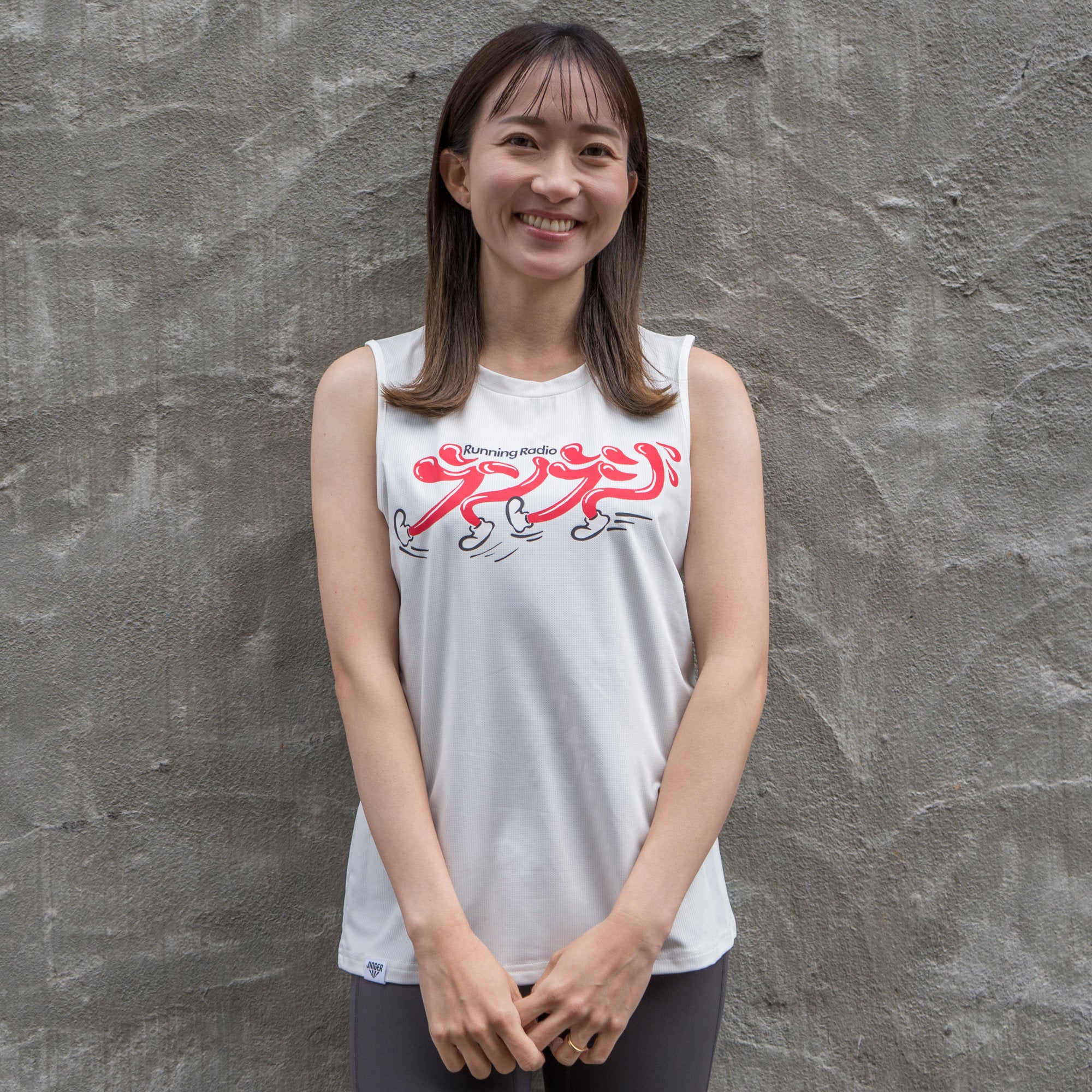 【予約商品】ランラジ × JINGER Racing Tank (White / Women’s)