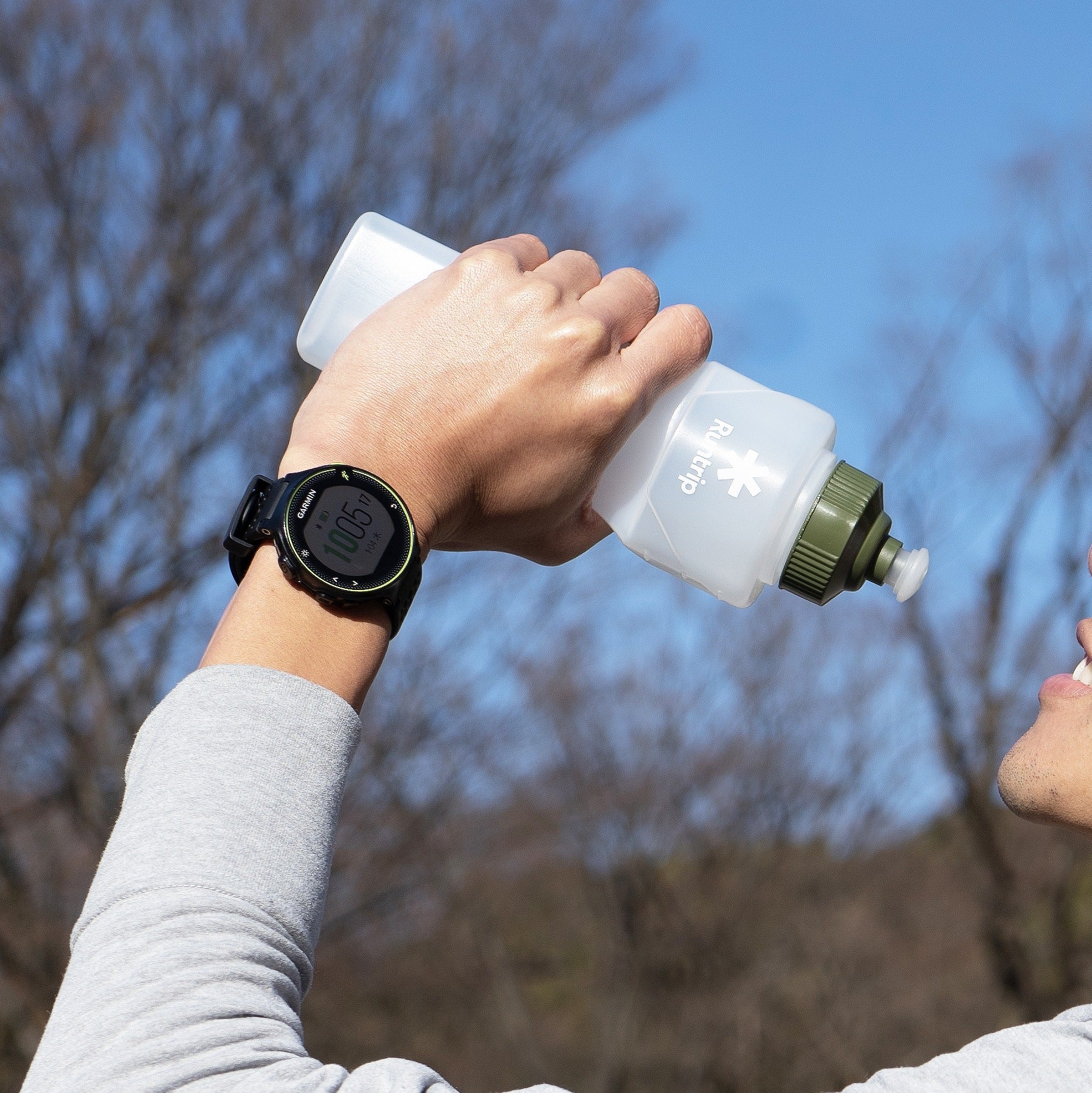 Runtrip LOGO BOTTLE｜ランニングマイボトル New Model (Khaki)