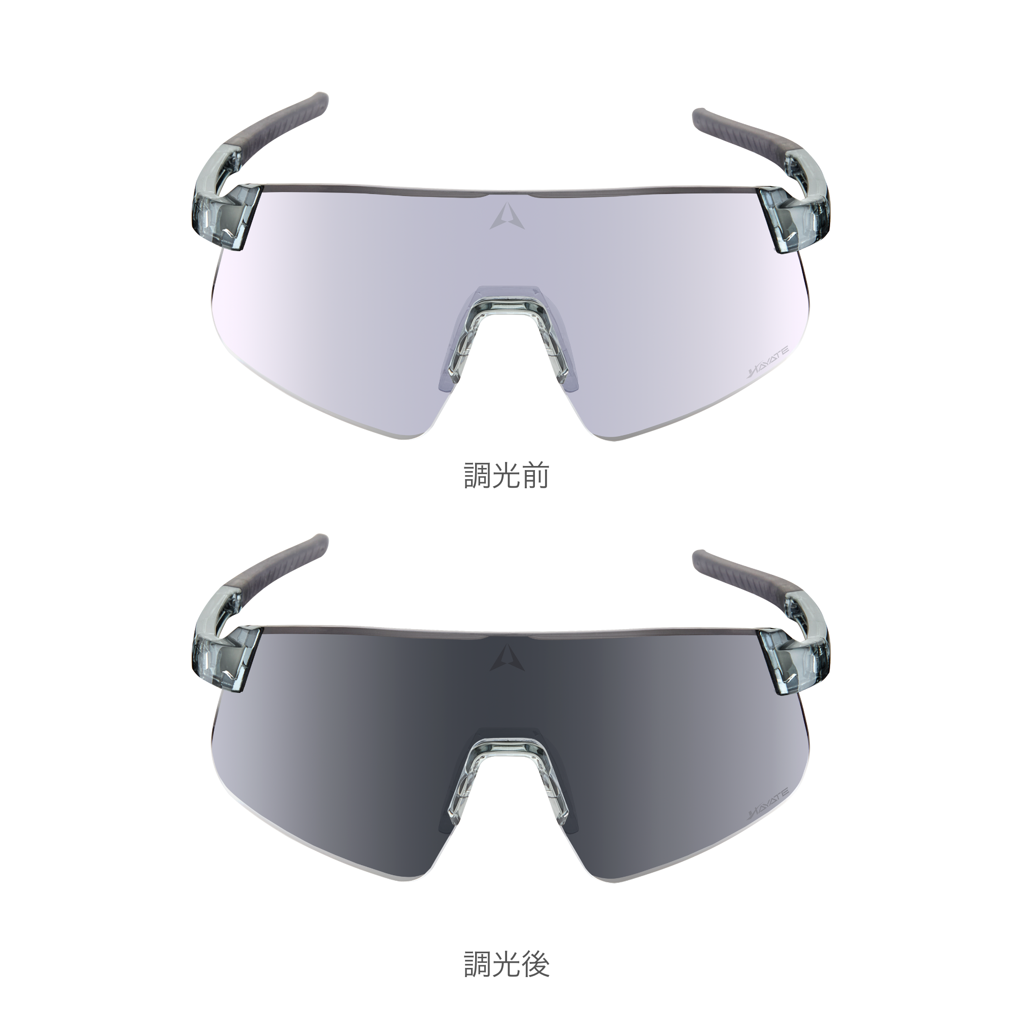 ALTALIST HAYATE R2 (Glossy Clear Gray Temple/Silver Mirror Photochromic & VIV20 Lens)