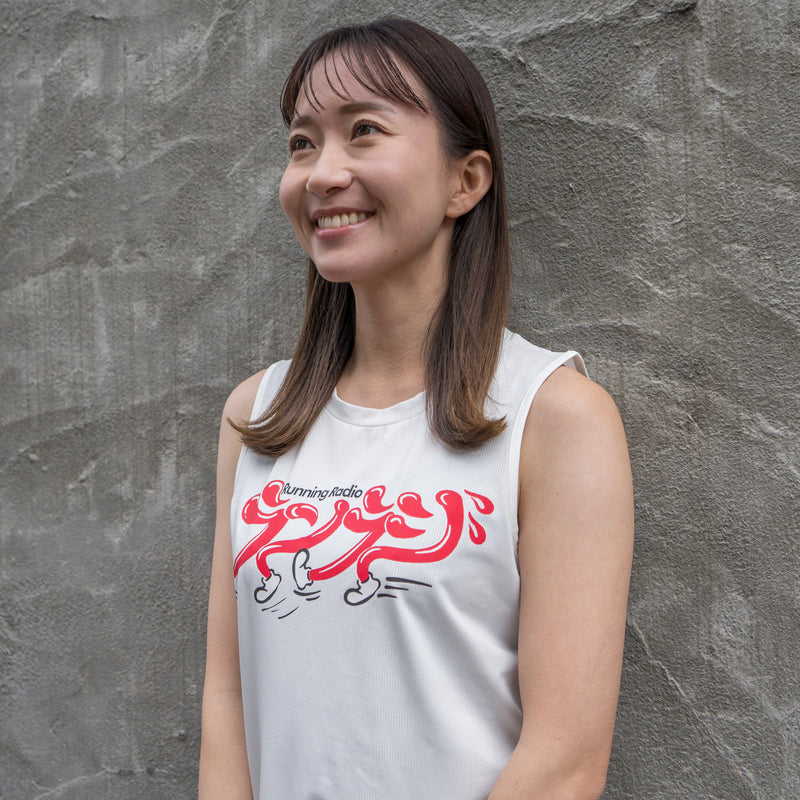 【予約商品】ランラジ × JINGER Racing Tank (White / Women’s)