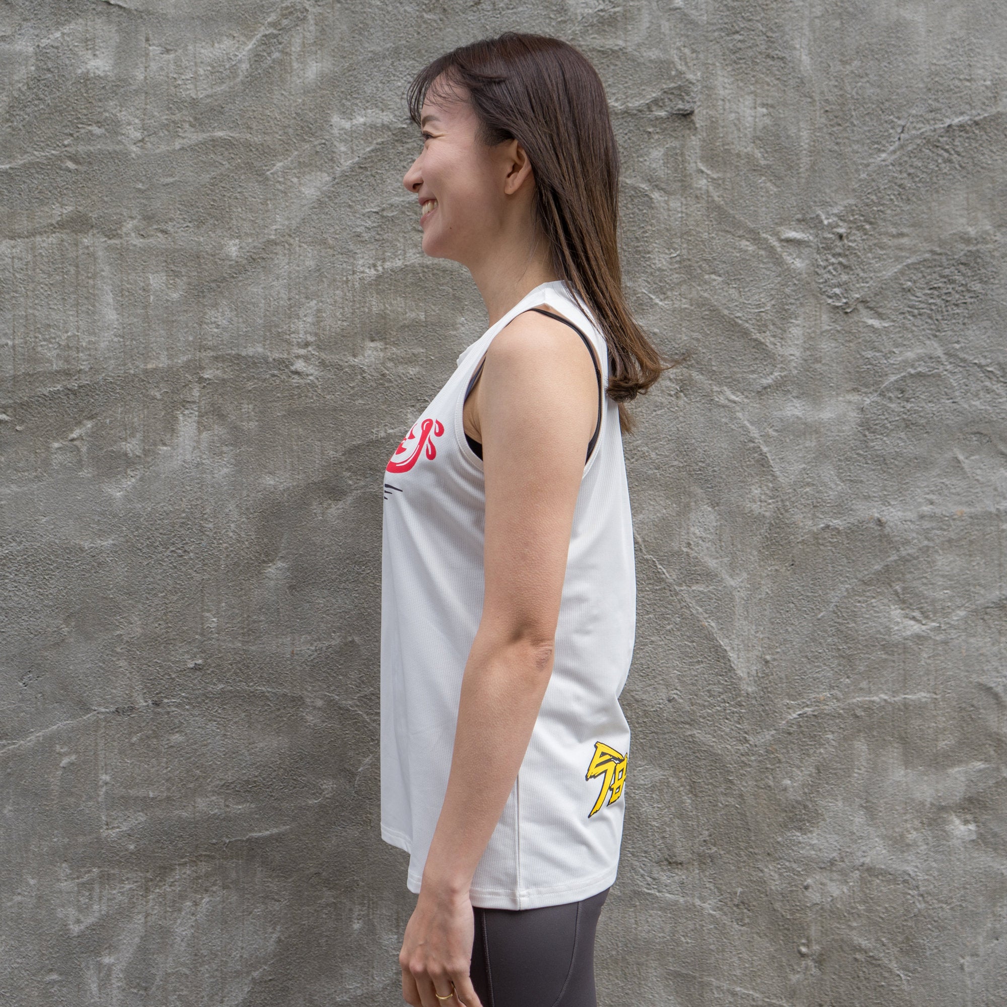 【予約商品】ランラジ × JINGER Racing Tank (White / Women’s)