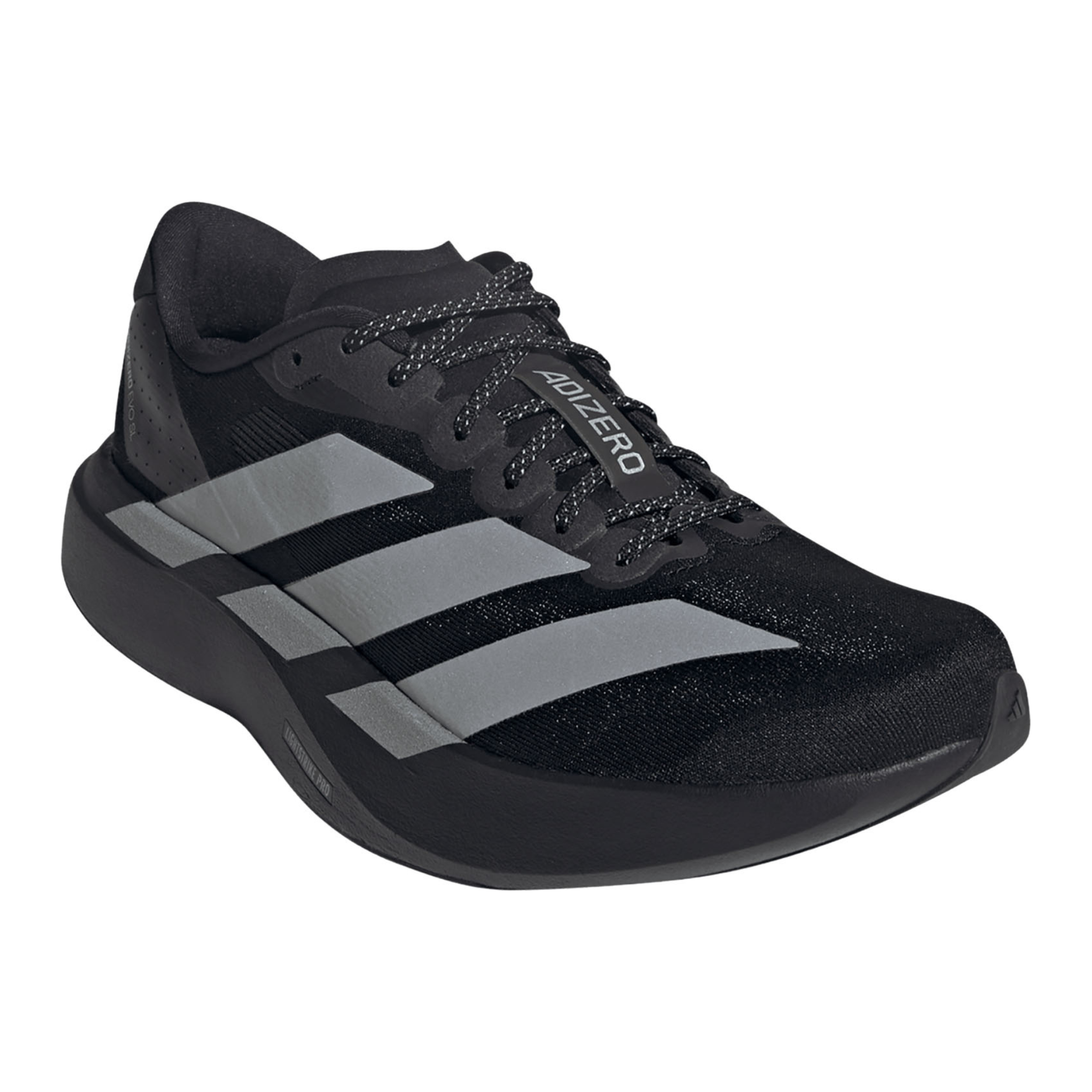 adidas ADIZERO EVO SL（Men's）コアブラック / シルバーメタリック / シグナルグリーン
