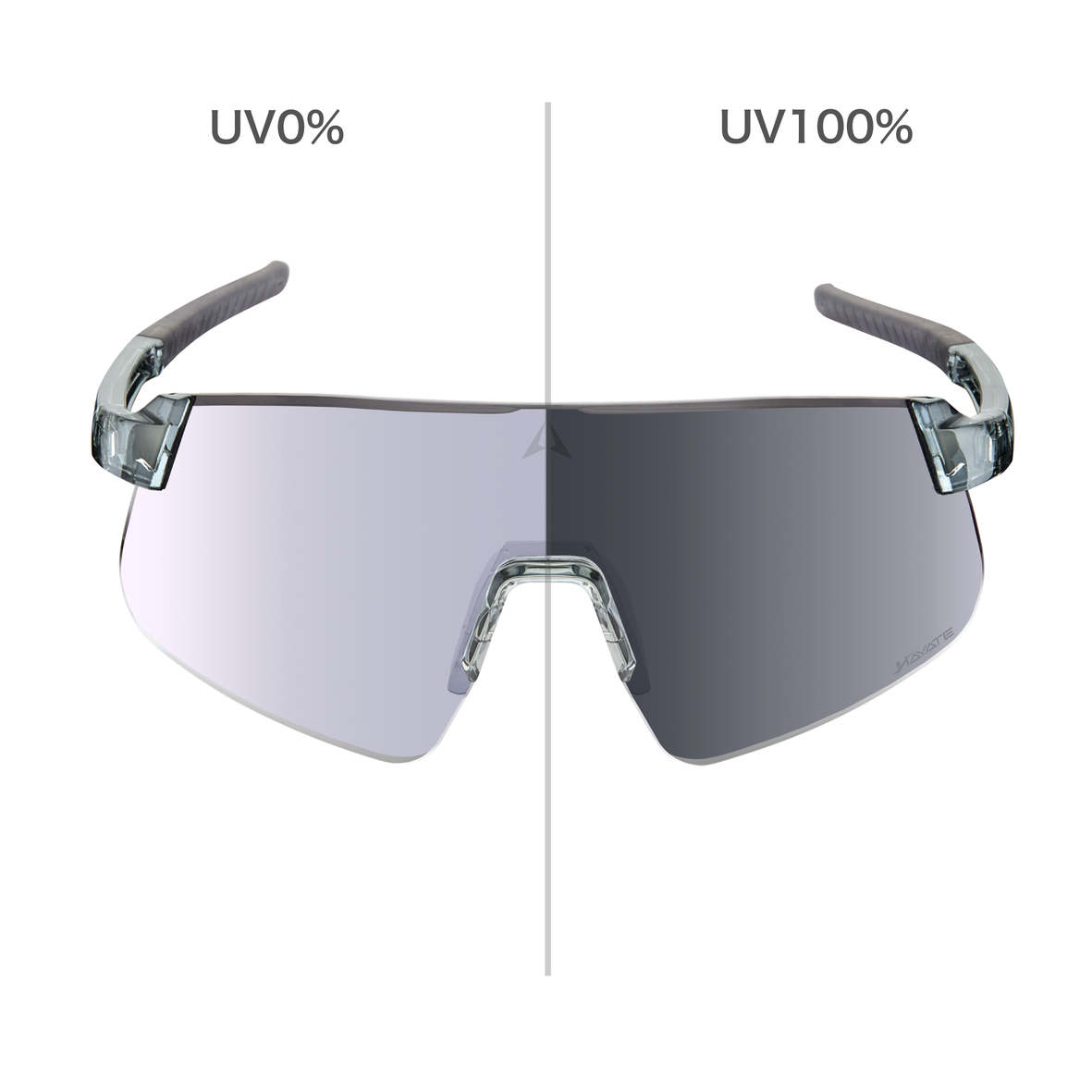 ALTALIST HAYATE R2 (Glossy Clear Gray Temple/Silver Mirror Photochromic & VIV20 Lens)