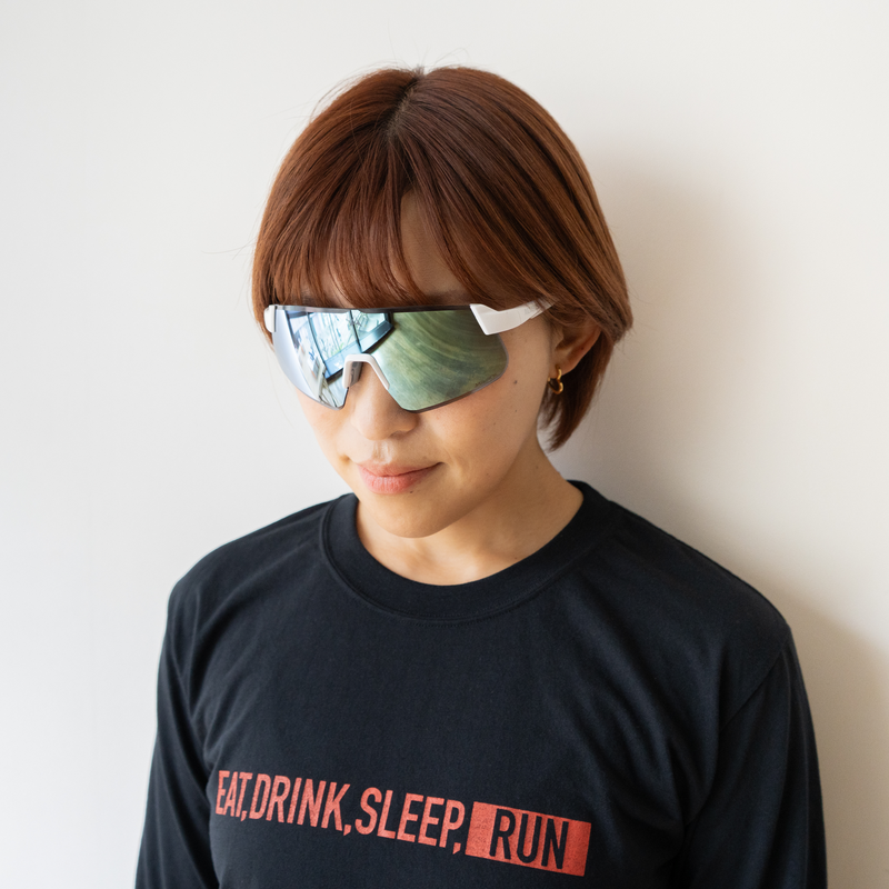 ALTALIST HAYATE R2 (Glossy White Temple / Blue Mirror VIV20 Lens)