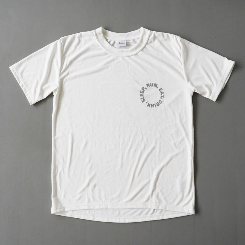 EAT DRINK SLEEP RUN / Circle Logo Tee (White)