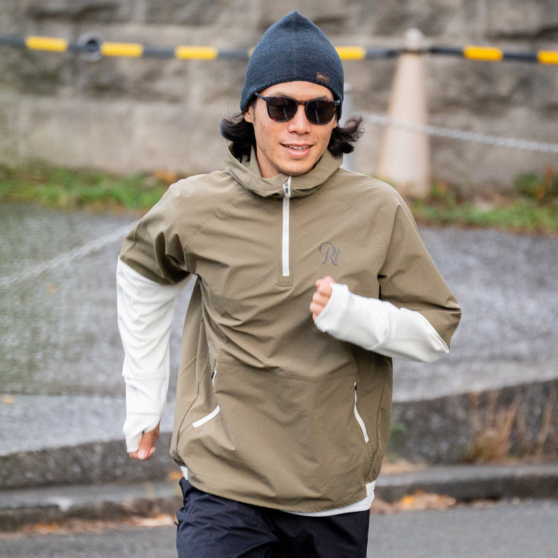 THE RUNNING JACKET by Runtrip Pull Over Limited Model (Khaki)