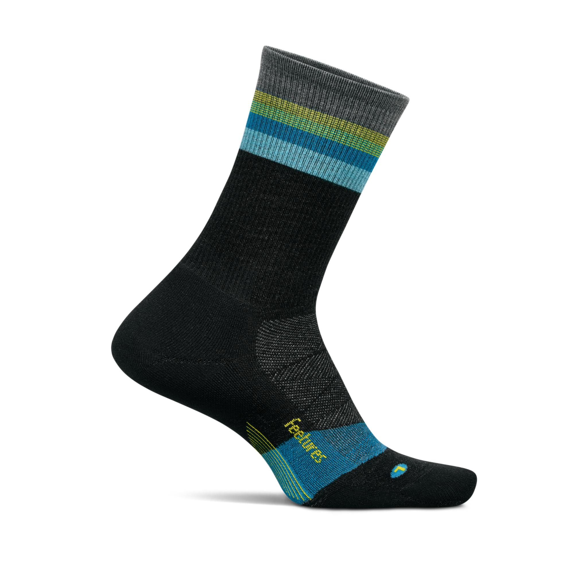 Feetures｜MERINO10 MAX CUSHION MINI CREW (Luminous Black)