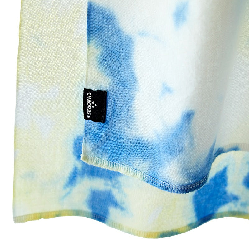 CHAORAS スポーツてぬぐい (タイダイ ウィンターブルー×ホワイト)