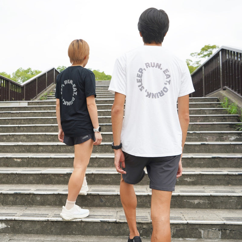 EAT DRINK SLEEP RUN / Circle Logo Tee (Black)