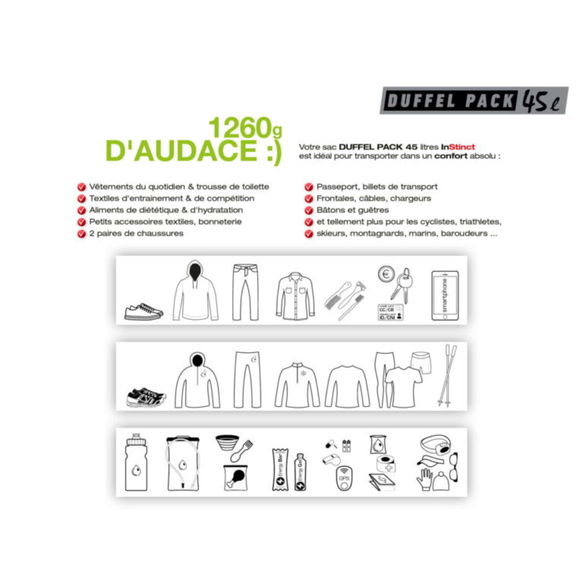 instinct DUFFEL PACK 45L