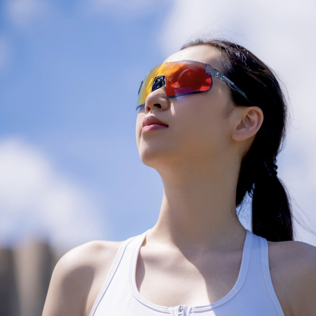 ALTALIST HAYATE R2 (Crystal Smoke Temple/Dark Red Mirror VIV20 Lens)