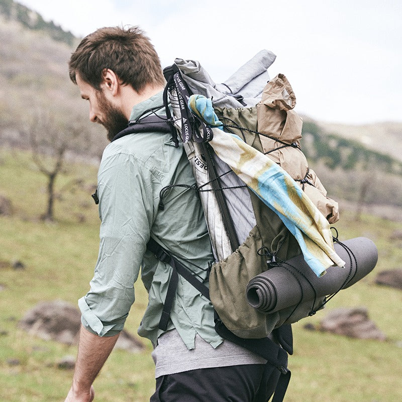 CHAORAS スポーツてぬぐい (タイダイ カーキ×ライトブルー)