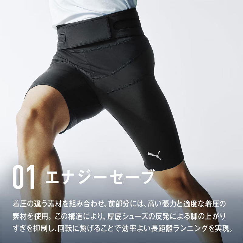 PUMA SPEED HALF TIGHTS（Men's）PUMA BLACK