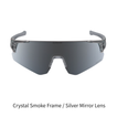 Crystal Smoke Frame / Silver Mirror Lens