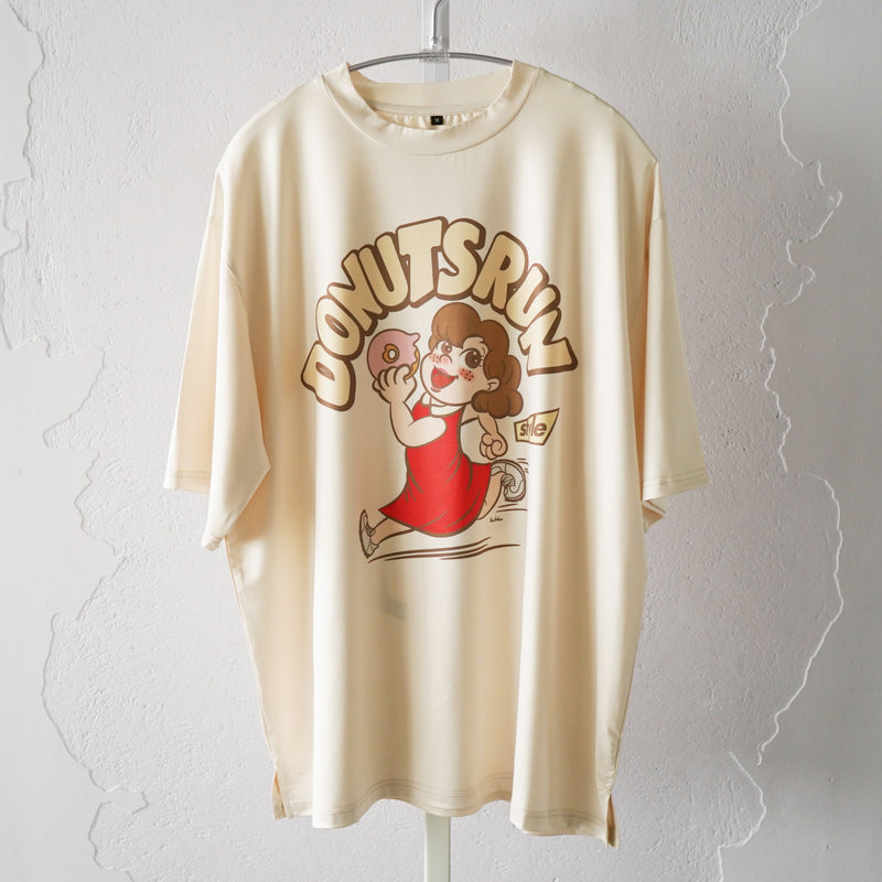 Style | I LOVE DONUTS RUNNING TEE by JINGER (Ivory)