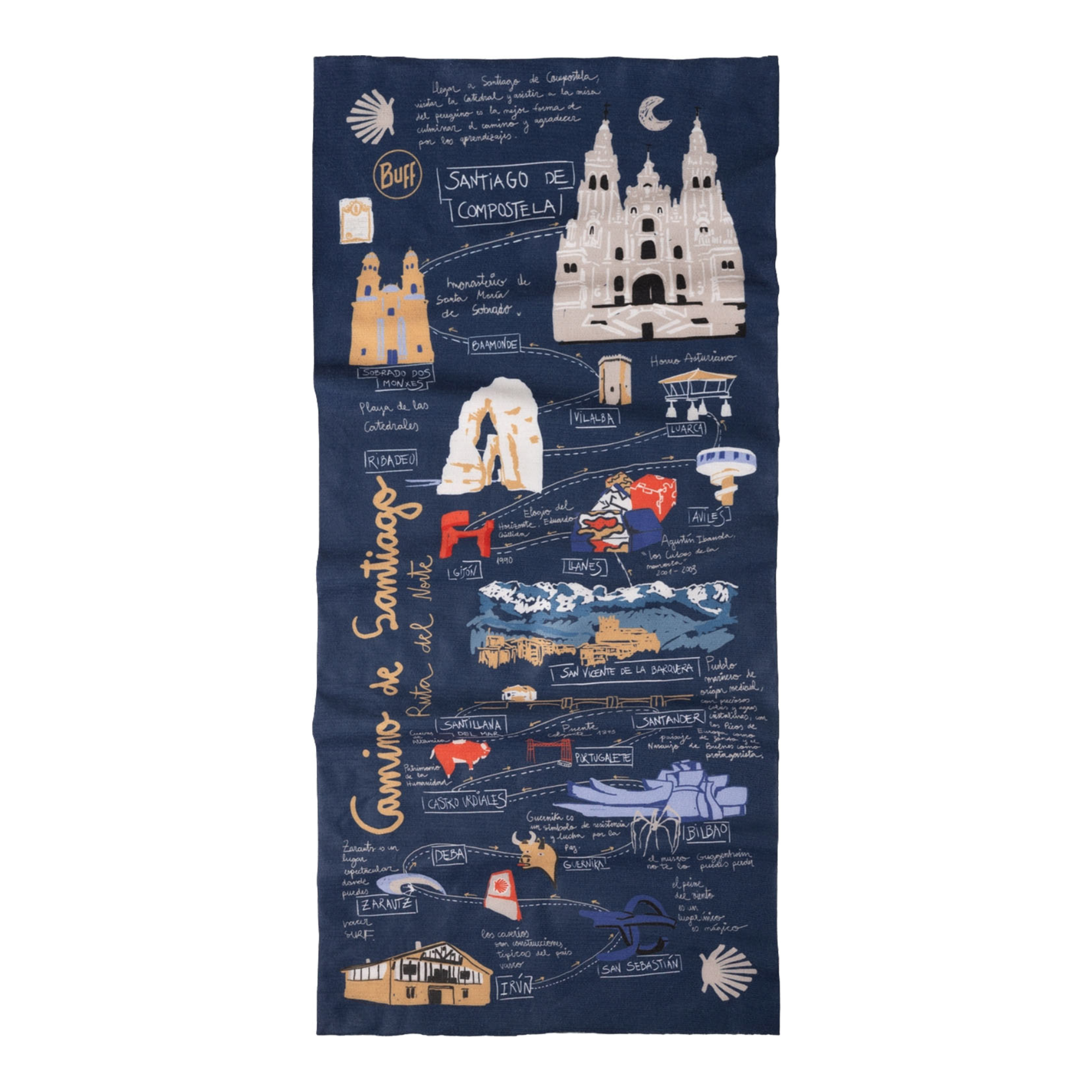 BUFF CAMINO COLLECTION Coolnet UV（CAMINO NORTE NAVY）