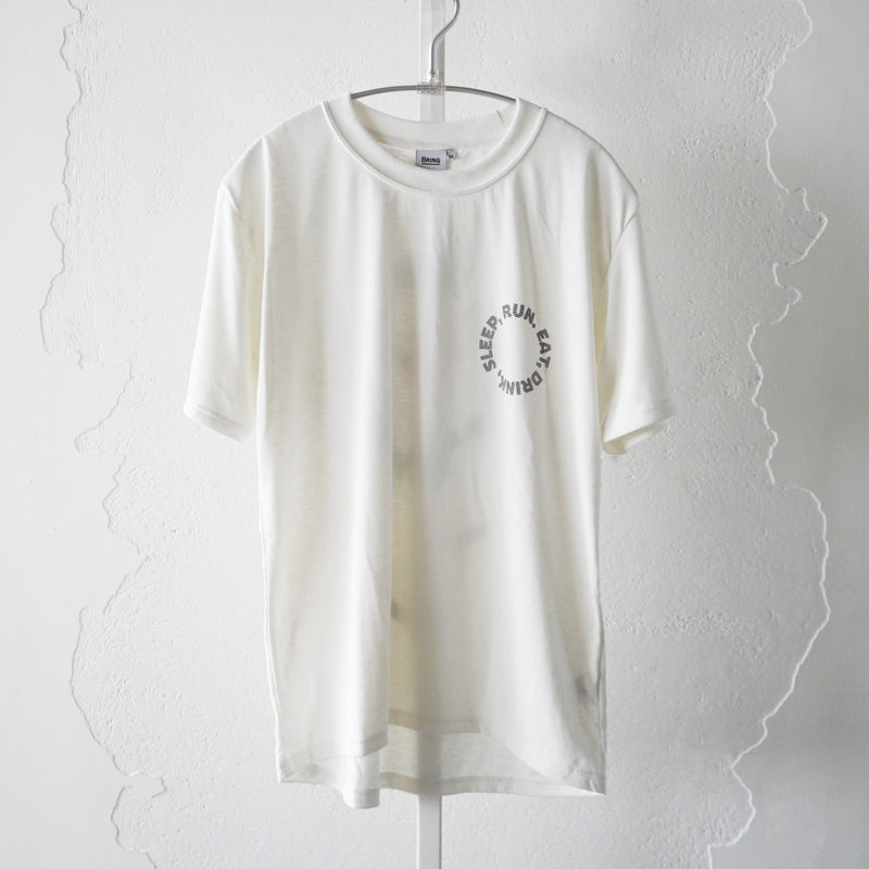 EAT DRINK SLEEP RUN / Circle Logo Tee (White)