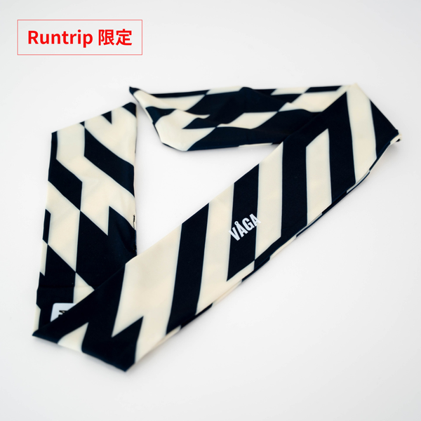 VAGA SUMMER PRINTED HEADBAND (PASTEL YELLOW / NAVY BLUE)