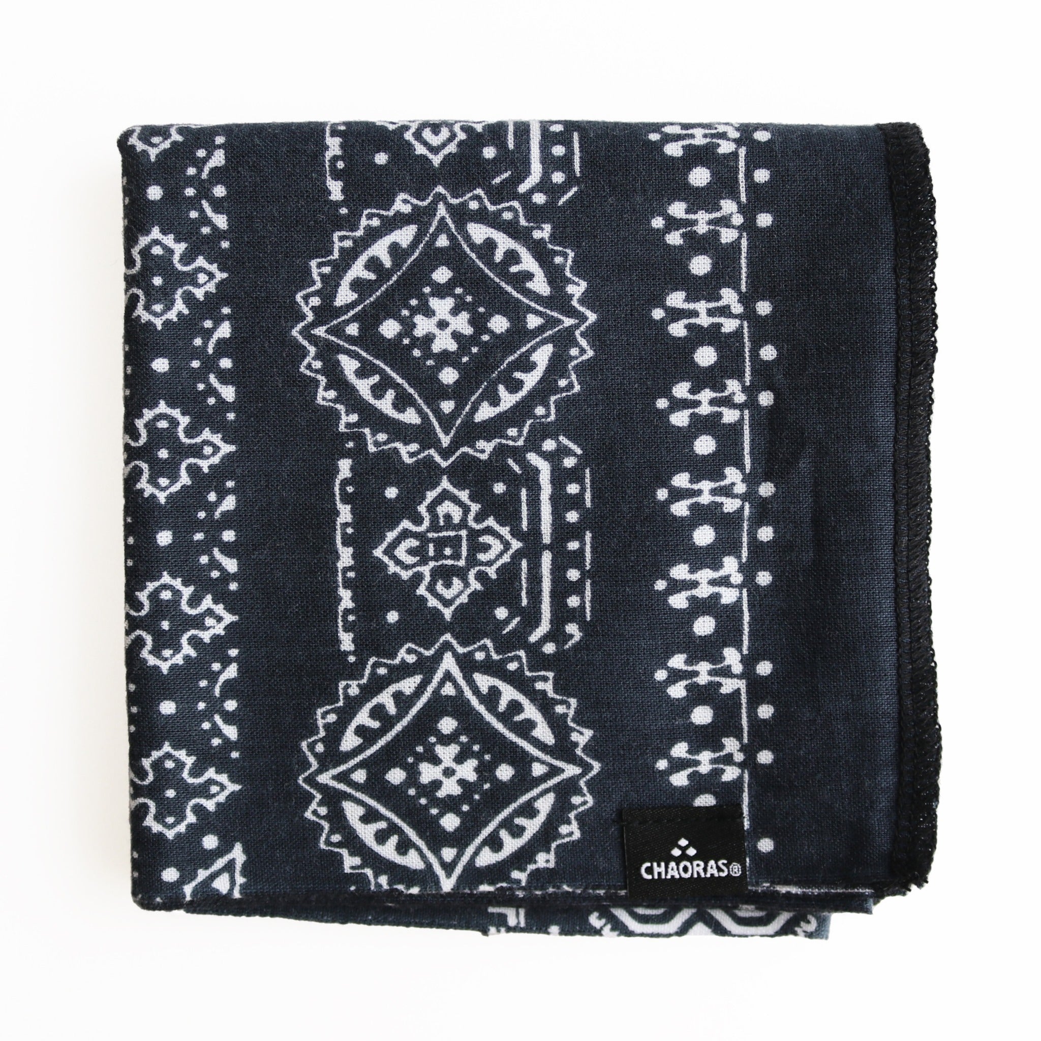 CHAORAS スポーツてぬぐい (ビンテージバンダナ Black)