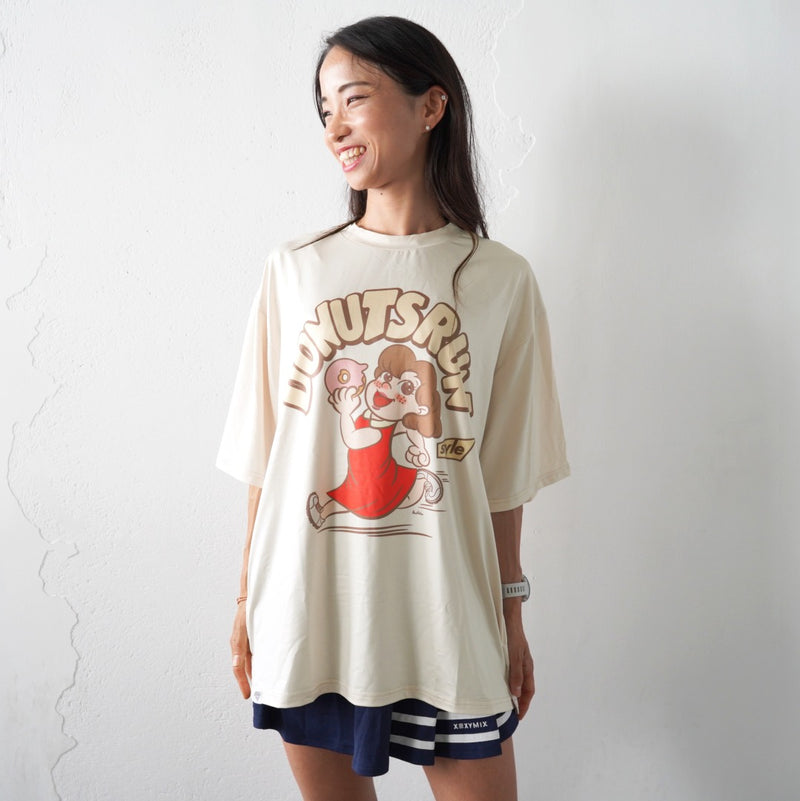 Style | I LOVE DONUTS RUNNING TEE by JINGER (Ivory)