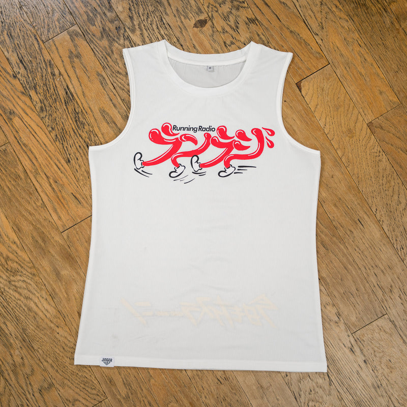 【予約商品】ランラジ × JINGER Racing Tank (White / Women’s)