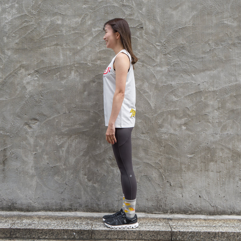 【予約商品】ランラジ × JINGER Racing Tank (White / Women’s)