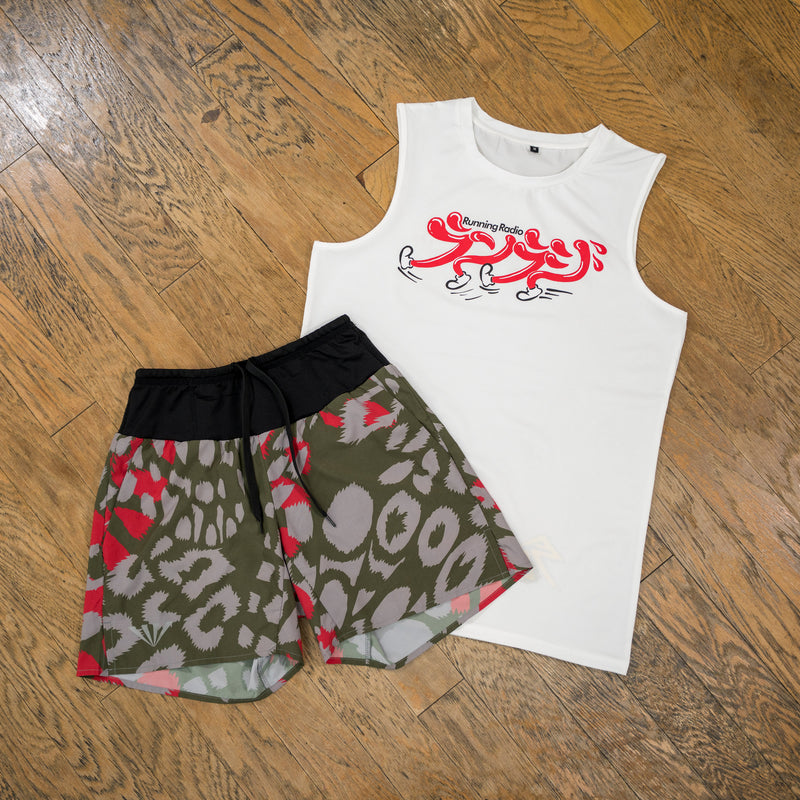 【予約商品】ランラジ × JINGER Racing Tank (White / Men’s)