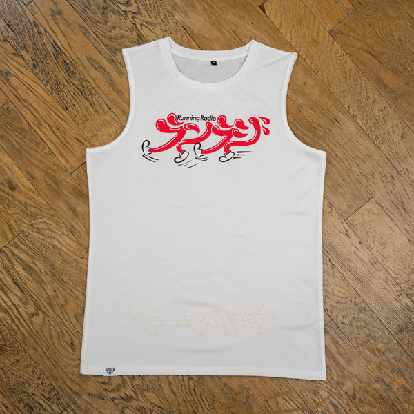 【予約商品】ランラジ × JINGER Racing Tank (White / Men’s)